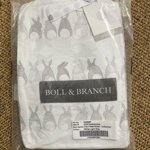 Boll and branch organic bunny crib sheet